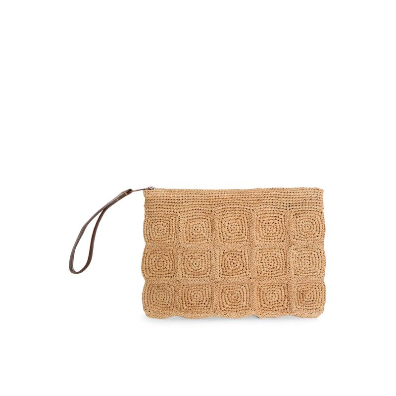 I Beliv Women Raffia Clutch Tanala